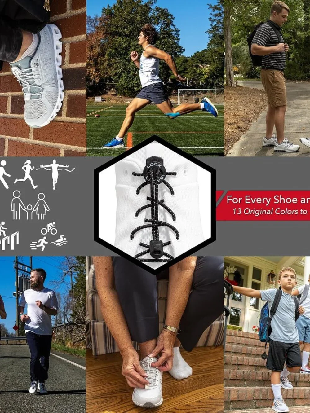 Elastic No Tie Shoelaces for Kids & Adults, One Size Fits All